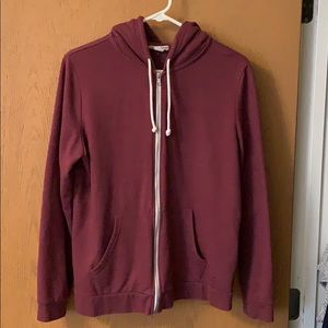 Maroon zip up hoodie